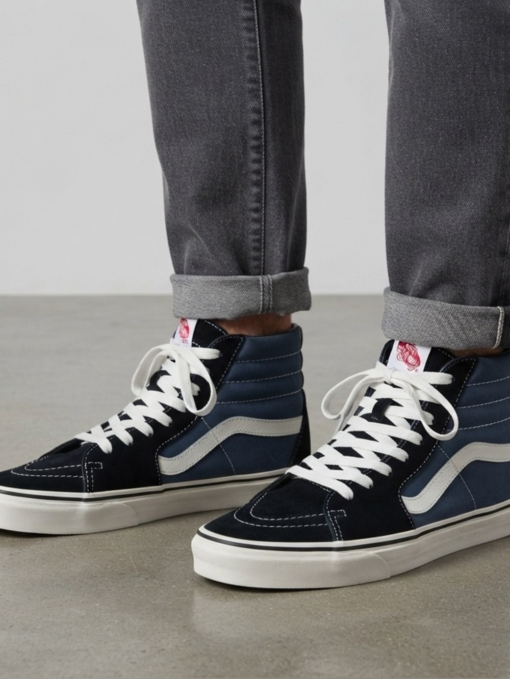 Vans Black & White Mid-Top Skate Sneakers